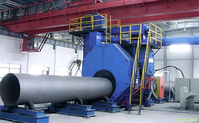 神农架自动环保钢管内壁喷砂机