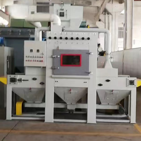 神农架自动式环保不锈钢双面喷砂机高科技设备