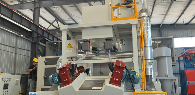 神农架板材除锈强化，通过式抛丸机应用案例