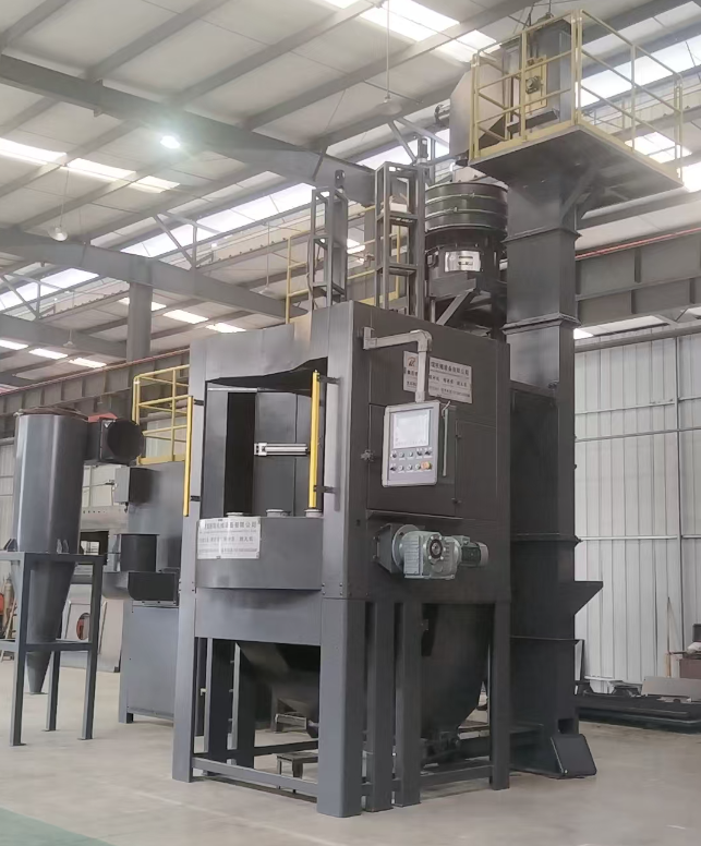 神农架转盘式喷砂机 提升圆形工件处理效率