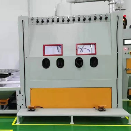 神农架高效生产,从箱体手动喷砂机开始,提升零部件质量